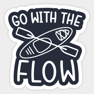 Go With The Flow Kayaking Camping Sticker
